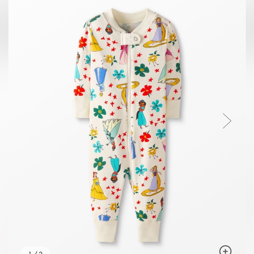 NWT Hanna Andersson Disney Princess Baby Zip Sleeper